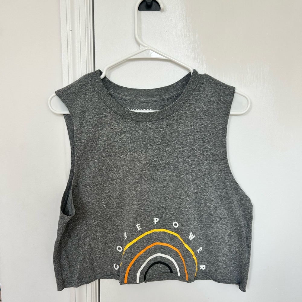 Corepower Yoga Gray Sleeveless Top